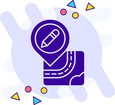 Edit freestyle solid Icon vector
