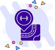 Gym freestyle solid Icon vector