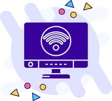 Wifi freestyle solid Icon vector
