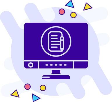 Edit freestyle solid Icon vector