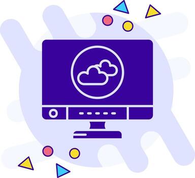Cloud freestyle solid Icon vector