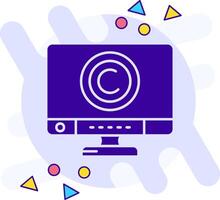 Copyright freestyle solid Icon vector