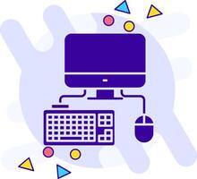 Computer freestyle solid Icon vector