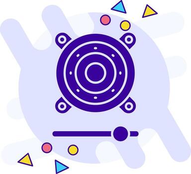Speaker freestyle solid Icon vector