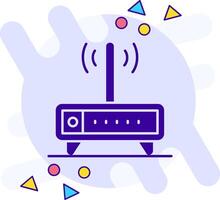Modem freestyle solid Icon vector