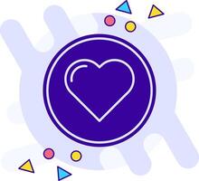 Heart freestyle solid Icon vector