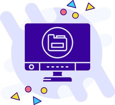 Data freestyle solid Icon vector