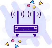 Router freestyle solid Icon vector