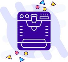 Ice cream machine freestyle solid Icon vector