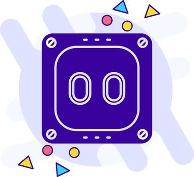 Socket freestyle solid Icon vector
