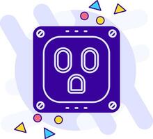 Socket freestyle solid Icon vector