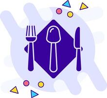 Cutlery freestyle solid Icon vector