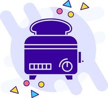 Toaster freestyle solid Icon vector