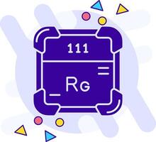 Roentgenium freestyle solid Icon vector