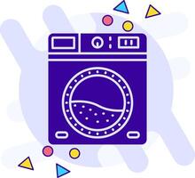 Laundry freestyle solid Icon vector