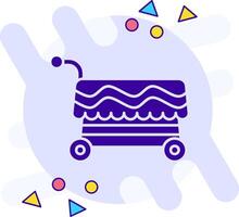 Cart freestyle solid Icon vector