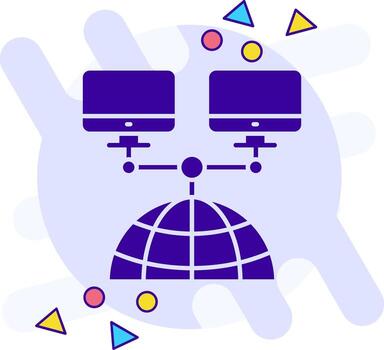 Network freestyle solid Icon vector