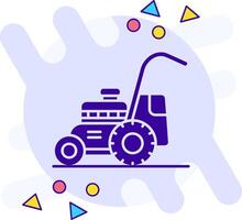 Mower freestyle solid Icon vector