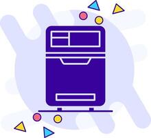 Fridge freestyle solid Icon vector