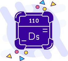 Darmstadtium freestyle solid Icon vector