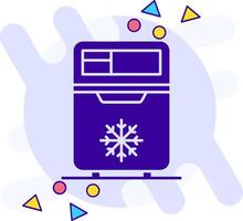 refrigerador estilo libre sólido icono vector