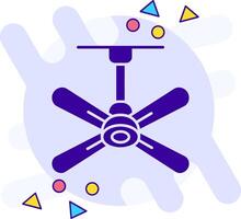 Fan freestyle solid Icon vector