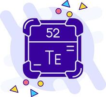 Tellurium freestyle solid Icon vector