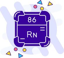 Radon freestyle solid Icon vector