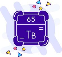 Terbium freestyle solid Icon vector