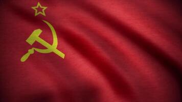 Soviet Union flag waving. USSR flag waving animation video