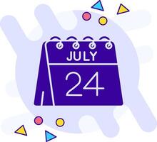 24th of July freestyle solid Icon vector