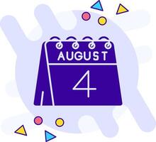 4th of August freestyle solid Icon vector