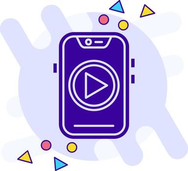 Play freestyle solid Icon vector