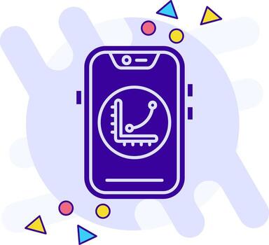 Graph freestyle solid Icon vector