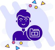 Folder freestyle solid Icon vector