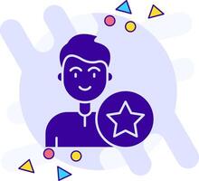 Star freestyle solid Icon vector