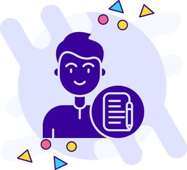 Edit freestyle solid Icon vector