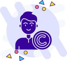 Copyright freestyle solid Icon vector
