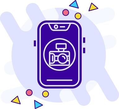 Camera freestyle solid Icon vector