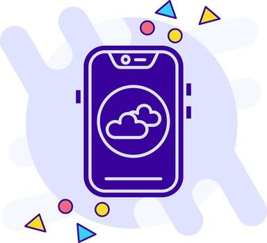 Cloud freestyle solid Icon vector