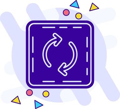 Loop freestyle solid Icon vector