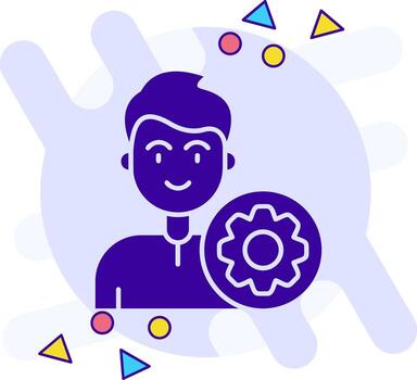 Settings freestyle solid Icon vector