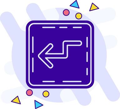 Zigzag freestyle solid Icon vector