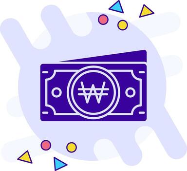 Won freestyle solid Icon vector