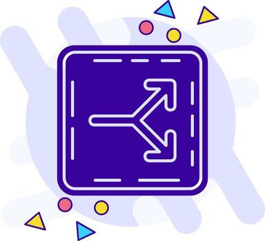 Split freestyle solid Icon vector