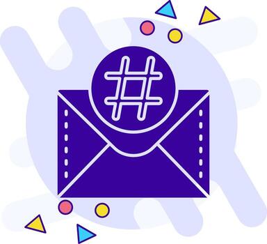 Hash freestyle solid Icon vector