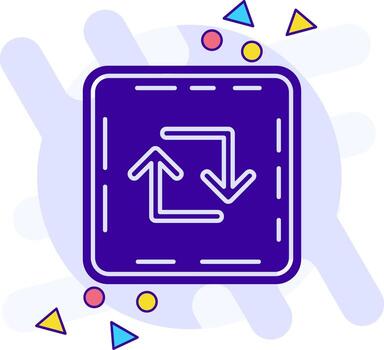 Loop freestyle solid Icon vector