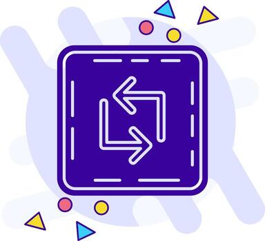 Loop freestyle solid Icon vector