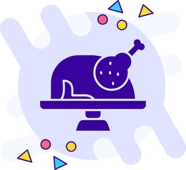 Turkey freestyle solid Icon vector