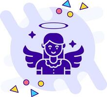 Angel freestyle solid Icon vector